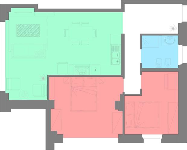 Apartment Mimosa – living area